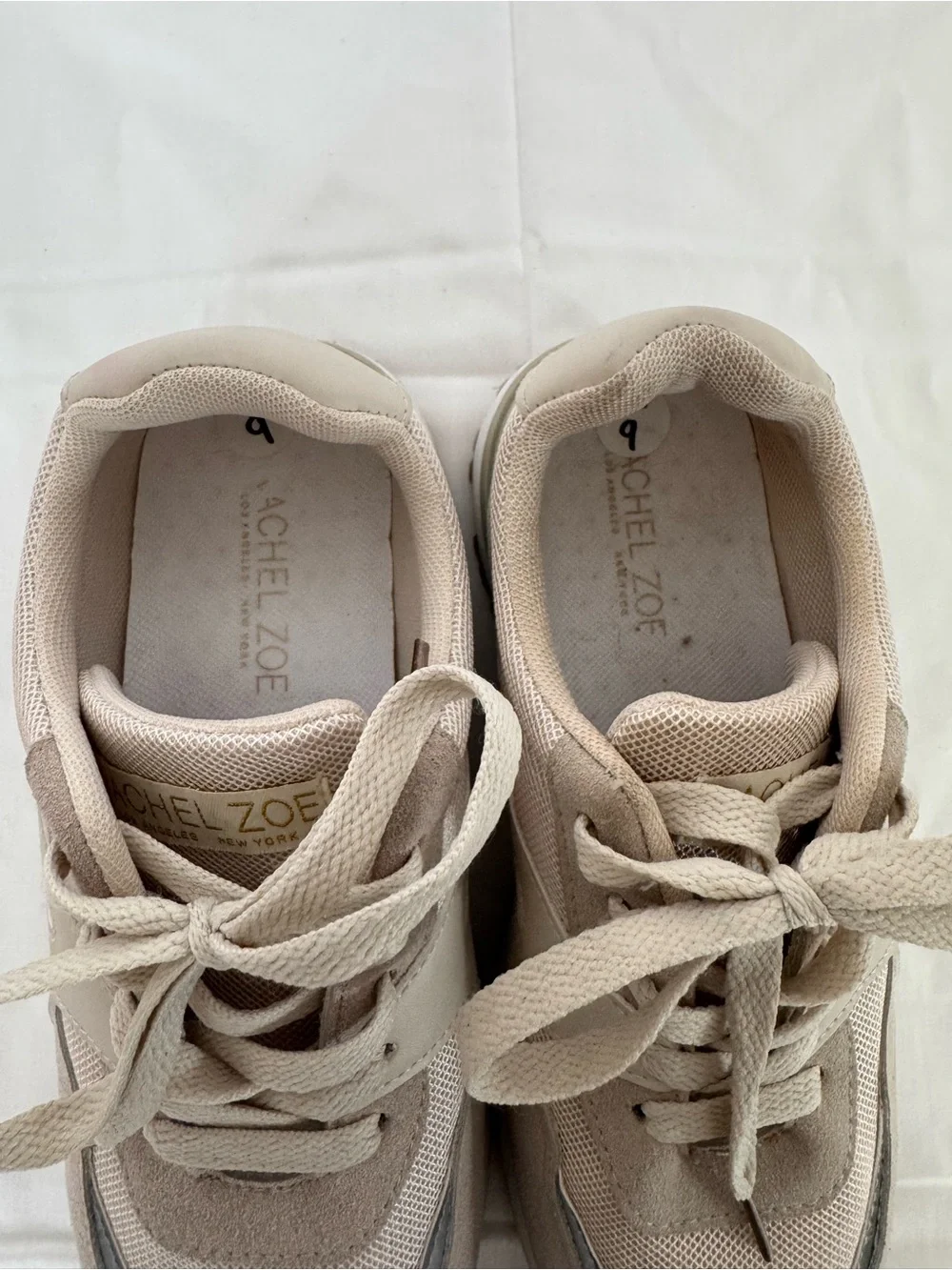 Rachel Zoe Beige and Tan Women's Sneakers - Casual Runner Style Size 9